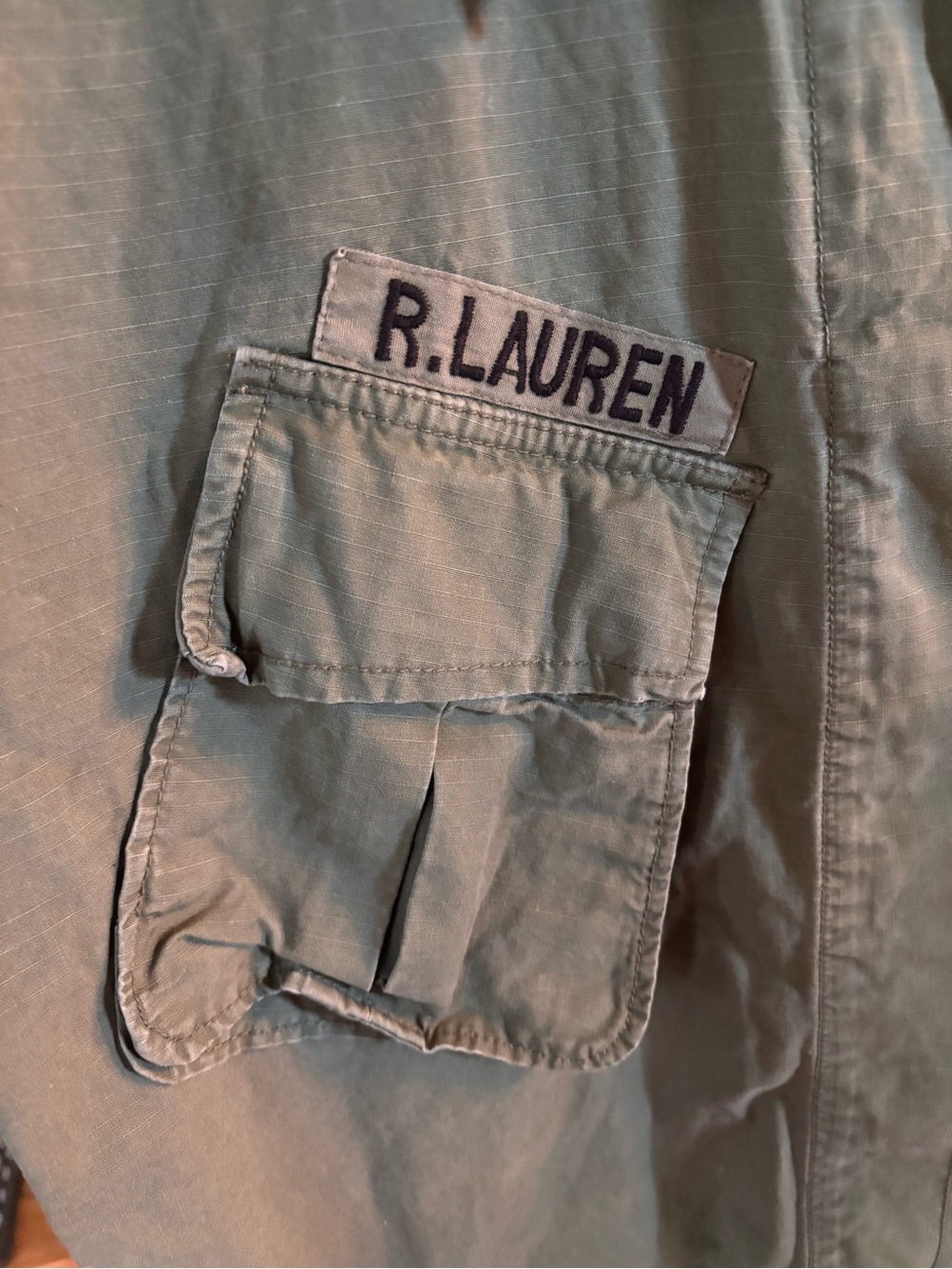 Denim & Supply Ralph Lauren Military Utility Shirt Jacket Olive Green Large - Picture 2 of 8